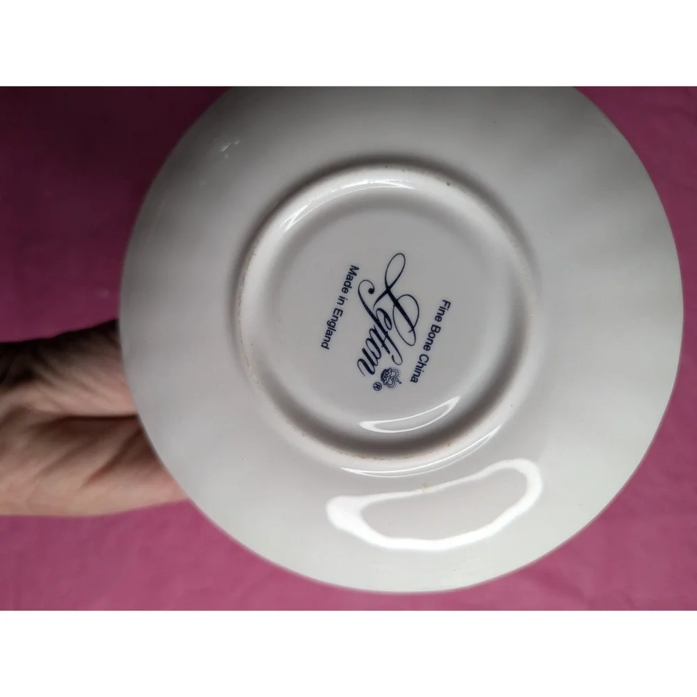 Vintage‎ Lefton Bone China England tea cup and saucer plate set glued together